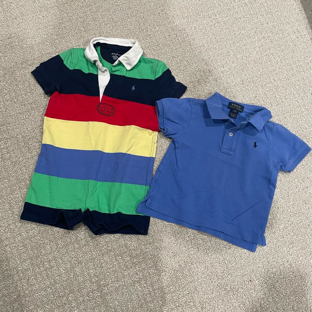 Ralph Lauren 24 month rugby jumper and polo shirt